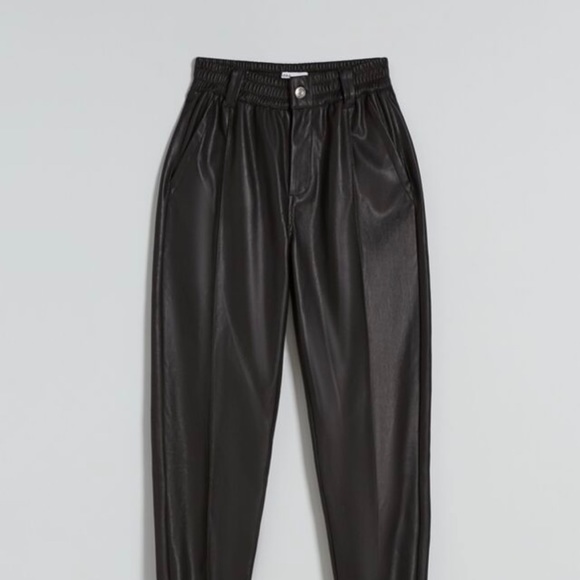 Bershka Faux Leather Joggers - Picture 2 of 3
